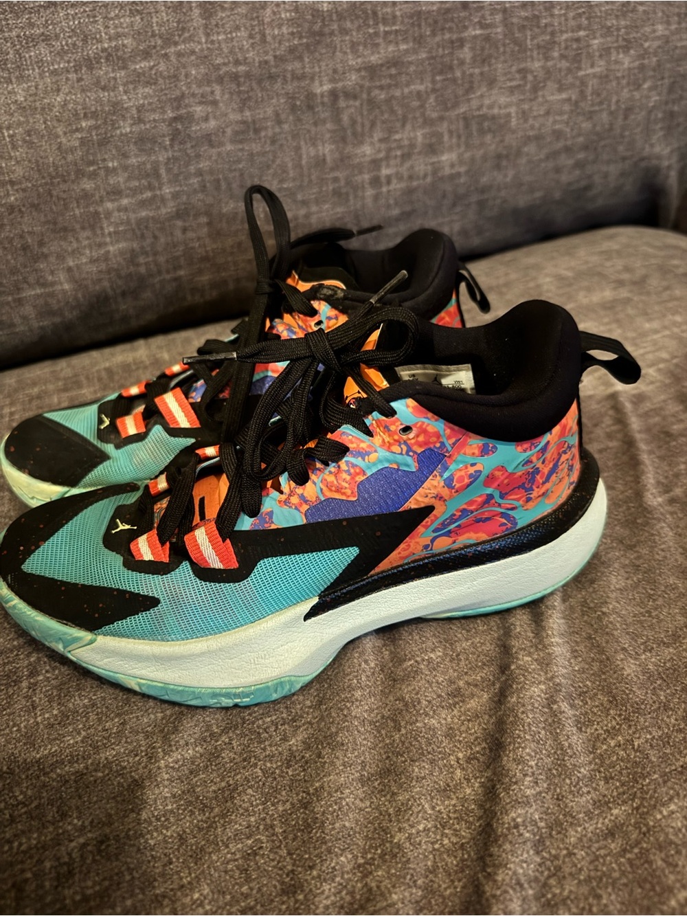 Jordan Kids Multicolor Sneakers - Turquoise, Coral & Black